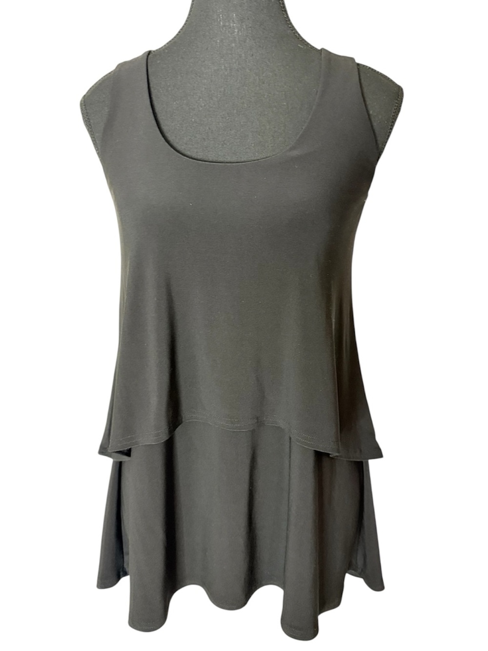 SYMPLI Black Layered Sleeveless Tank Top Blouse Tunic Size 6 Medium